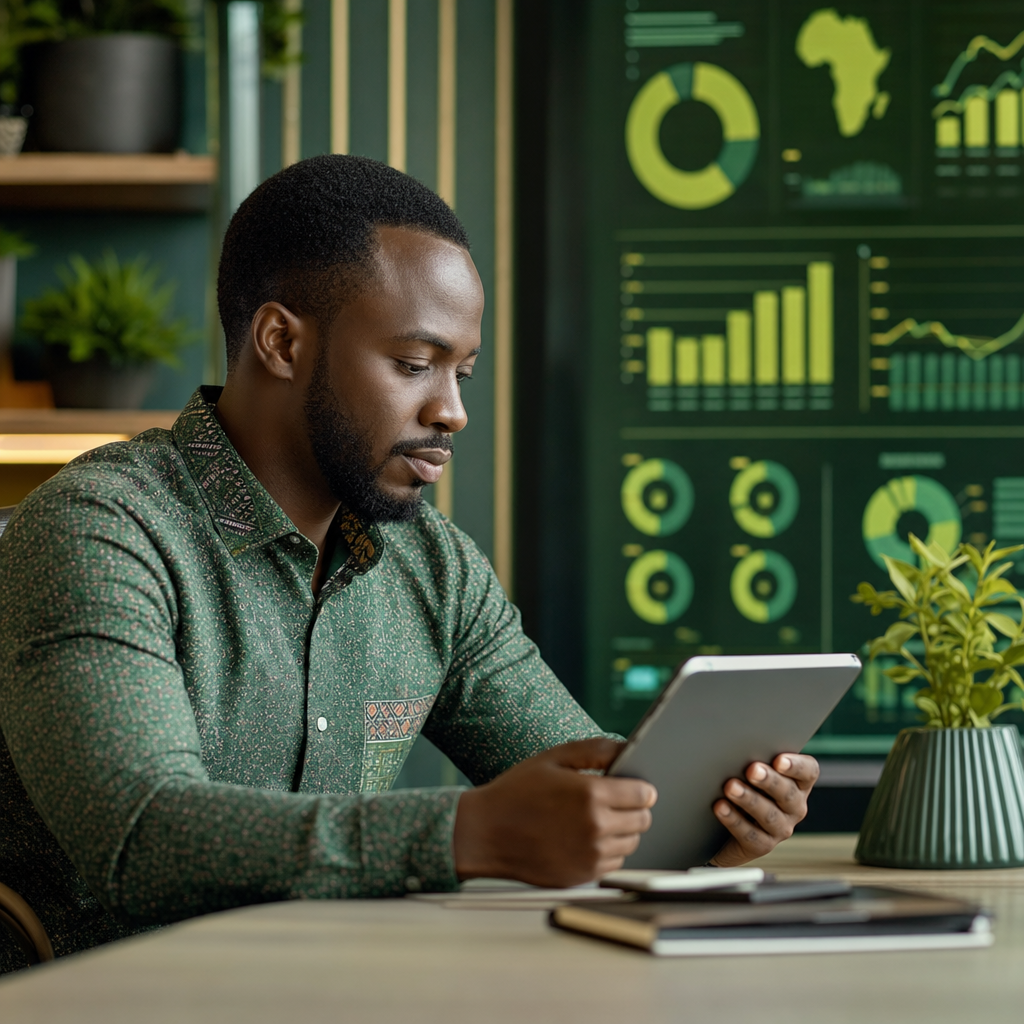 Green business analytics dashboard