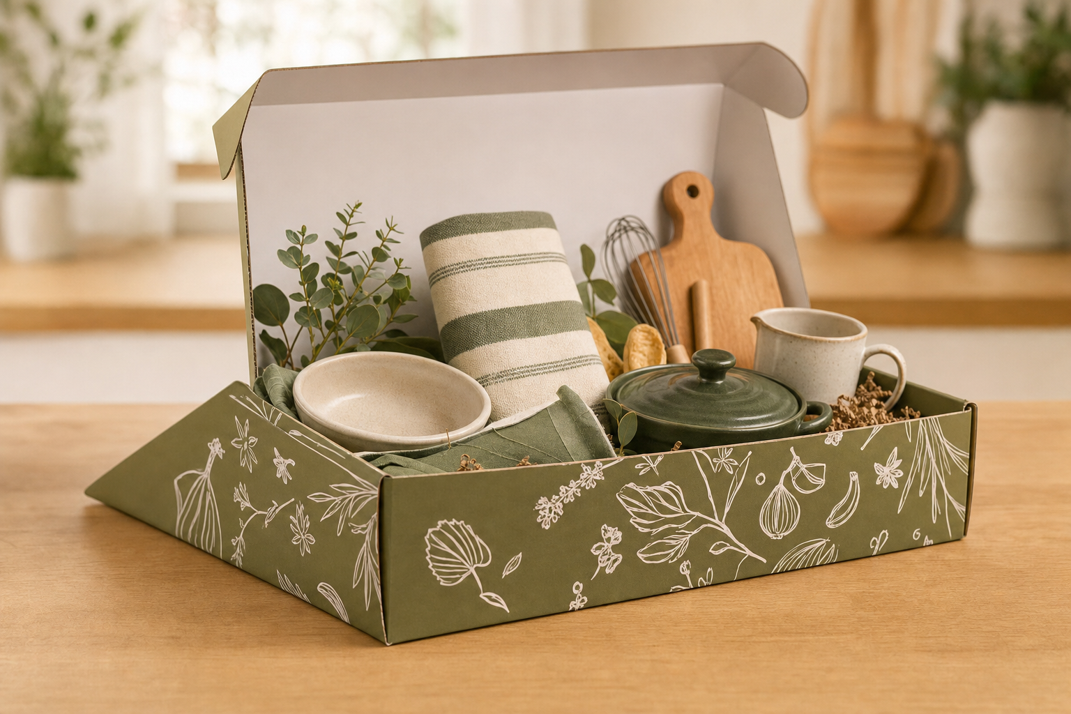 Concept image representing the proposed Taste of Home Box presentation.